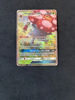 Pokemon TCG Vileplume GX 4/236 Sun & Moon Cosmic Eclipse Holo Ultra Rare NM - Image 1