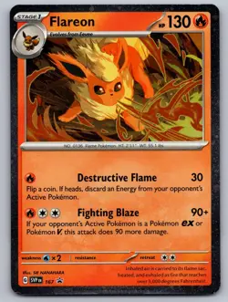 Pokemon Flareon (Cosmos Holo) 167 Holo Scarlet & Violet Promo NM - Image 1