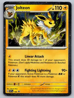 Pokemon Jolteon (Cosmos Holo) 169 Holo Scarlet & Violet Promo NM - Image 1