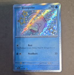 Pokemon TCG Slowpoke 116/091 Baby Shiny Holo SV Paldean Fates - Image 1