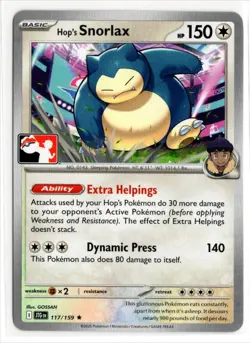 Play! Pokemon Prize Pack Series 7 Journey Together 117/159 Hop's Snorlax - Image 1