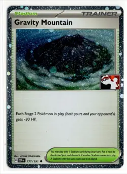 Play! Pokemon Prize Pack 7 Surging Sparks Cosmo Holo 177/191 Gravity Mountain - Image 1