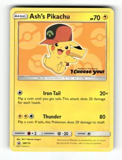 Ash's Pikachu - - SM110 - Sun & Moon Promo - Pokemon - Promo - NM - Image 1