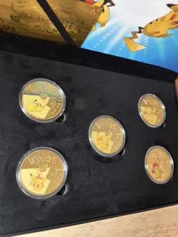 Pokemon GO Pikachu 24k Gold plated Collection Set 5pcs w/Box & COA - Image 3
