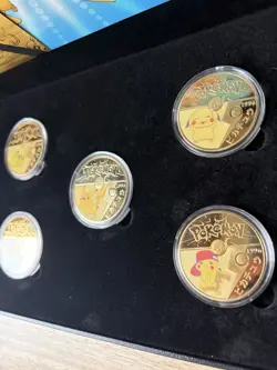Pokemon GO Pikachu 24k Gold plated Collection Set 5pcs w/Box & COA - Image 4
