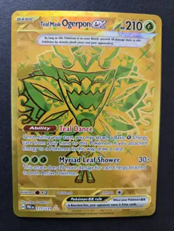 Teal Mask Ogerpon EX 172/131 Gold Secret Rare Pokemon Card NM - Image 1