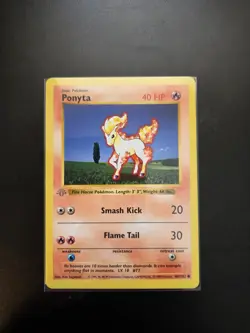 Pokemon TCG Ponyta Base Set (Shadowless) 1st Edition Common 060/102 40 HP ENG - Image 1