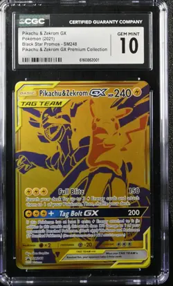 Pikachu & Zekrom Gx SM248 Premium Collection Pokemon CGC 10 Gem Mint - Image 1