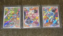 Series 2 First Partner Illustration Galar Grookey 052, Scorbunny 053, Sobble 054 - Image 1