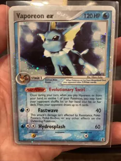 Pokemon TCG Vaporeon ex 110/113 Delta Species Holo Silver Border - Image 1