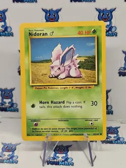 Nidoran - 55/102 - Base Set - Pokemon - LP - Image 1