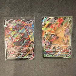 Pokemon TCG Evolving Skies VMAX Holo Lot Umbreon 095/203 Leafeon 008/203 - Image 1