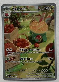 Pokemon Surging Sparks Appletun 211/191 Illustration Rare IR NM - Image 1