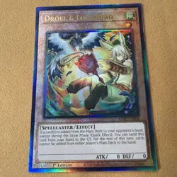 Yu-Gi-Oh Droll & Lock Bird RA02-EN006 Prismatic Ultimate Rare 1st Ed Nm - Image 1