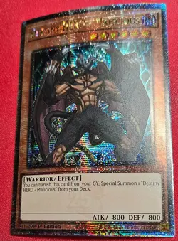 1x Yu-Gi-Oh! Destiny HERO - Malicious - RA03-EN001 - QCR - 1st Edition - NM - Image 1