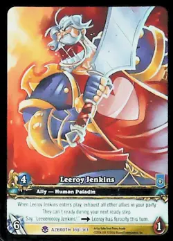 World of Warcraft TCG Leeroy Jenkins (Extended Art) - Heroes of Azeroth 198/361 - Image 1