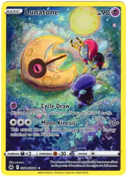 Lunatone GG11/GG70 - Holo - Pokemon Crown Zenith Galarian Gallery - NM - Image 1