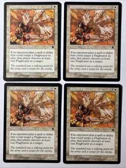 Standard Bearer 2001 Apocalypse PLAYSET OF 4 White Common Creature MTG - Image 1