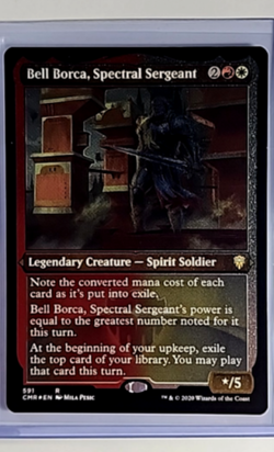 MTG Magic The Gathering CMR Commander Foil Etched Bell Borca Spectral Sergeant - Image 1