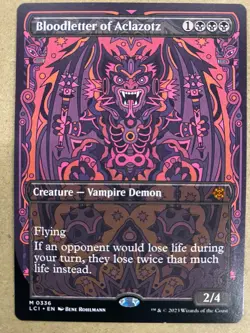 MTG 1x BORDERLESS Bloodletter of Aclazotz 336 Lost Caverns of Ixalan Magic x1 NM - Image 1
