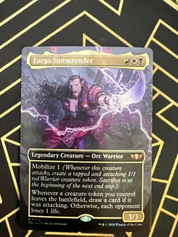 Zurgo Stormrender (Borderless) FOIL NM MTG Commander: Tarkir: Dragonstorm - Image 1