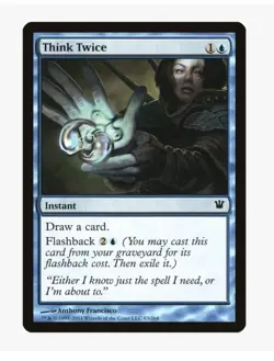 MTG Think Twice #165 Innistrad (ISD) Magic Card In Protective Sleeve - Image 1