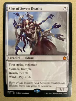 MTG 1x Sire of Seven Deaths # 1 Foundations Magic the Gathering Card x1 NM - Image 1
