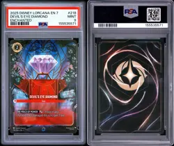 2025 DISNEY LORCANA EN 7-ARCHAZIA'S ISLAND ENCHANTED DEVIL'S EYE DIAMOND PSA 9 - Image 3