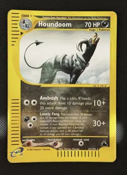 Pokemon Card- Houndoom-Skyridge-ReverseHolo-12/144-Rare-ENG-LightPlayed - Image 1