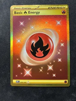 Fire Energy Hyper Rare Card Obsidian Flames 230/197 NM- Condition - Image 1