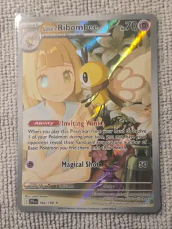 Pokemon TCG Lillie's Ribombee Card Journey Together Illustration, 164/159 - Image 1