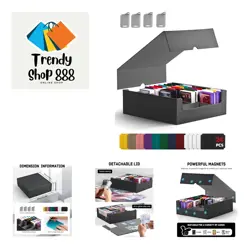 Card Storage Box for MTG PTCG, Commander Deck Box Holds 3000+ Cards, Card Sto... - Image 1