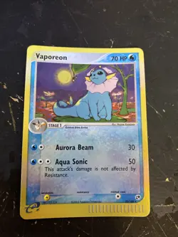 Pokemon TCG Vaporeon 25/100 Sandstorm Reverse Holo Card - Image 1