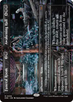 MTG Foil - Funeral Room // Awakening Hall (Borderless) - 338 / NM / English - Image 1