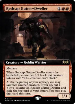 Redcap Gutter-Dweller (Extended Art) 351 WOE Wilds of Eldraine NM - Image 1