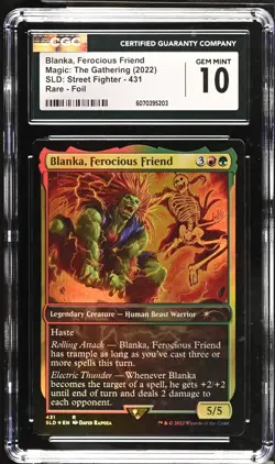 BLANKA, FEROCIOUS FRIEND Secret Lair Foil Street Fighter CGC 10 MTG - Image 1