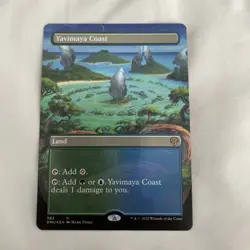 MTG Yavimaya Coast BORDERLESS FOIL Dominaria United 382 Regular Rare NM - Image 1