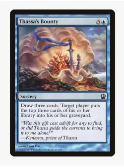 MTG Thassa's Bounty #67 Theros (THS) Magic Card in Protective Sleeve - Image 1