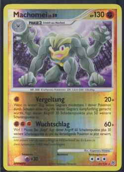 Machomei 31/130 Reverse Holo Rare - Diamant Perl - DE - EXC - Pokemon TCG Karte - Image 1