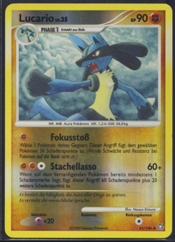 Lucario 61/146 Reverse Holo - Erwachte Legenden - DE - EXC - Pokemon TCG Karte - Image 1