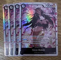 4 x One Piece TCG OP12-087 Super Rare (SR) Nico Robin NM English (Playset) - Image 1