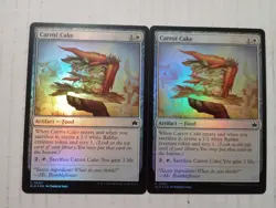 X2 Carrot Cake Foil C 0007 BLB Bloomburrow MTG Magic The Gathering Cards - Image 1