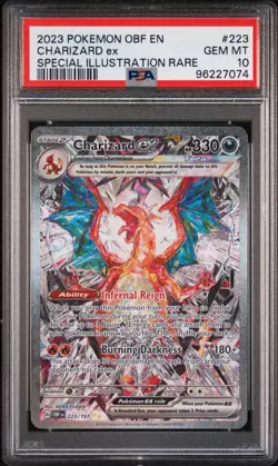 Pokemon TCG Charizard EX 223/197 Sir PSA 10 Gem Mint Obsidian Flames - Image 1