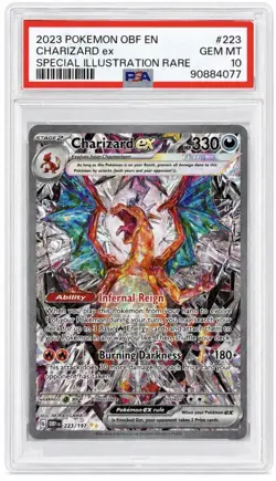 Pokemon 2023 Obsidian Flames Charizard ex 223/197 SIR English PSA 10 - Image 1