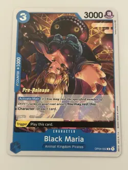 Black Maria Op04-052 Pre-Release One Piece Card Game - Image 1