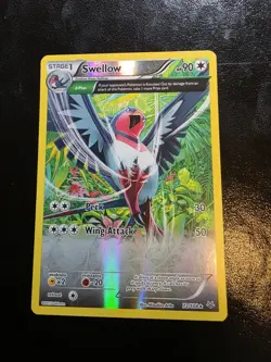 Swellow (72 Delta) 72/108 Roaring Skies Reverse Holo Pokemon TCG Foil Card - LP - Image 1