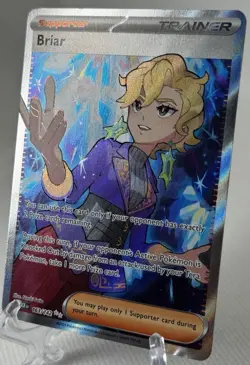 Pokemon TCG Briar Full Art Trainer Stellar Crown Ultra Rare Card 163/142 - Image 1