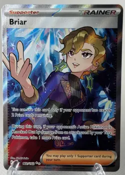 Pokemon TCG Briar Full Art Trainer Stellar Crown Ultra Rare Card 163/142 - Image 2