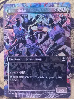 Foot Ninjas (Borderless) 0209 Mutant Ninja Turtles Magic: The Gathering Foil NM - Image 1