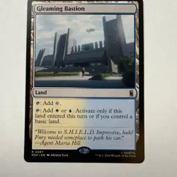 Gleaming Bastion 267 NM Marvel Super Heroes MTG - Image 1